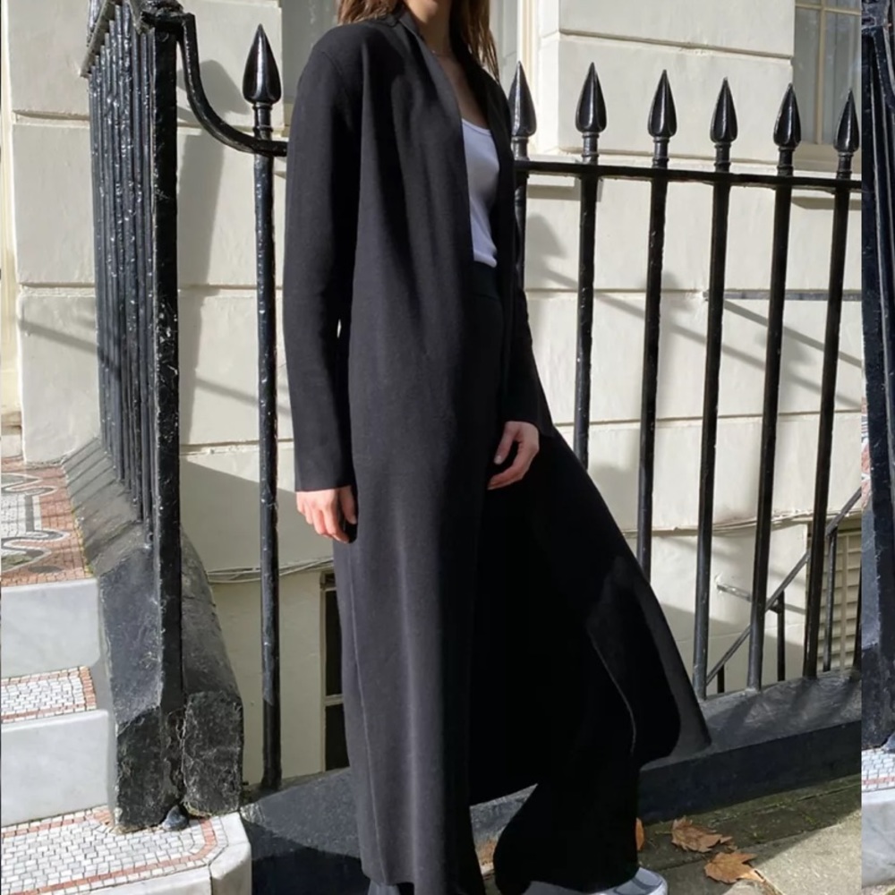 Babaton Aritzia Kirby Black Knit Robe Cardigan - Picture 2 of 6
